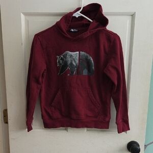 The North Face Kids Burgundy Bear Hoodie